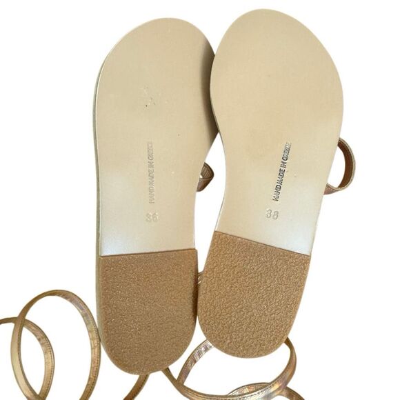 Ancient Greek Sandals Ofis Iridescent Sandal in Rame Rose Gold Size 6 Revolve - Picture 3 of 5